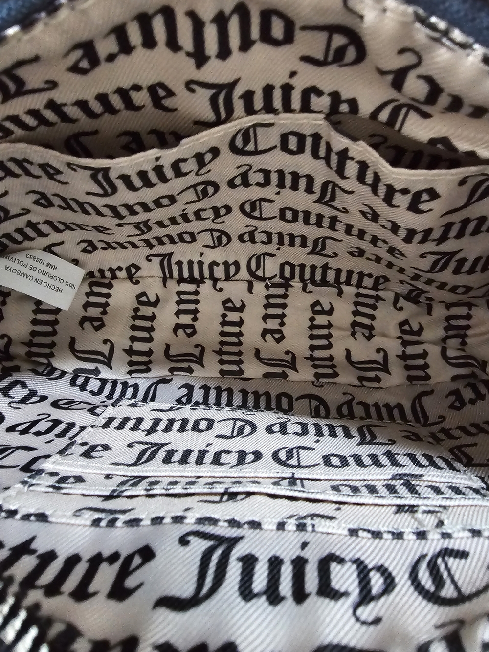 Juicy Couture Navy Logo Heart-Emblem Shoulder Bag - Picture 7 of 7